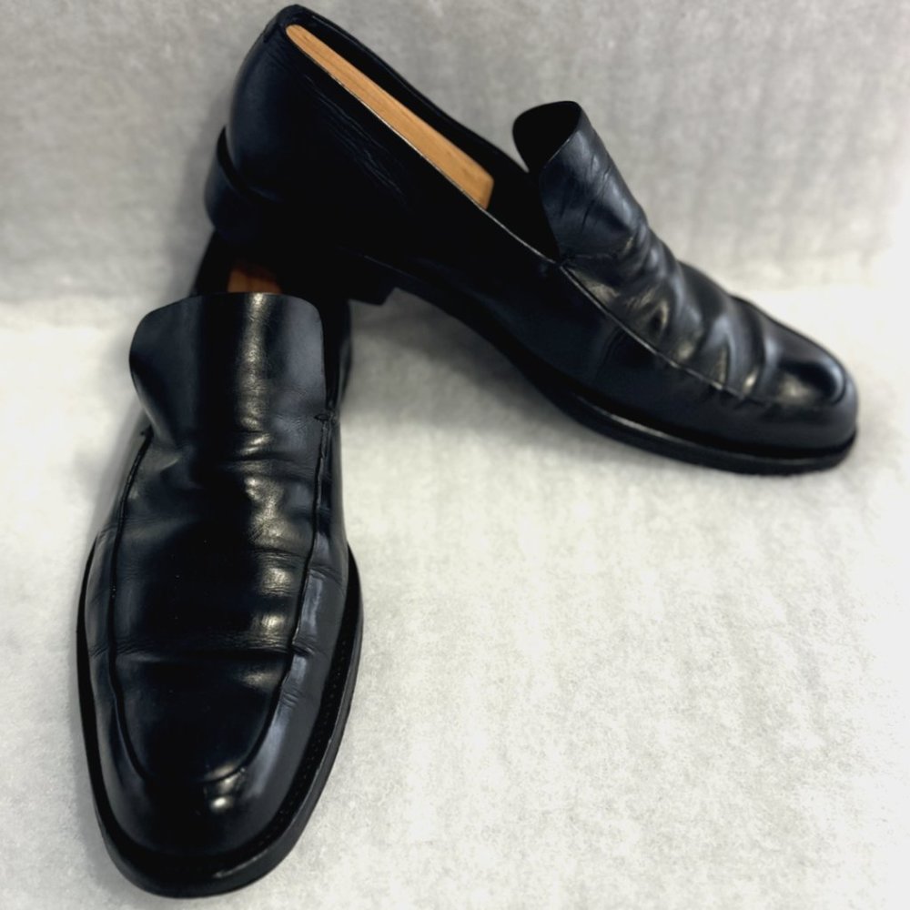 MEN'S GUCCI BLACK SLIP ON LOAFERS SZ 10.5